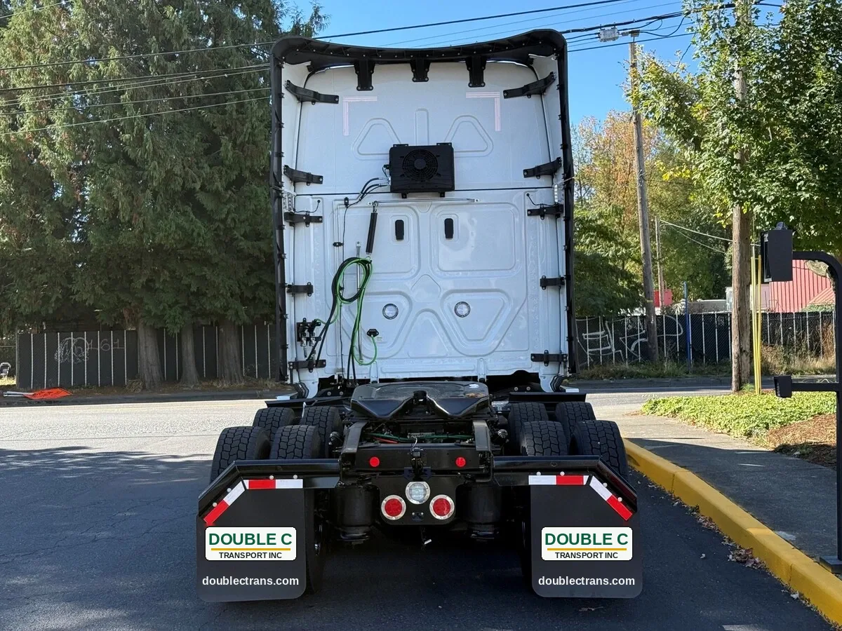Rear of the tractor with Double C Transport mudflaps